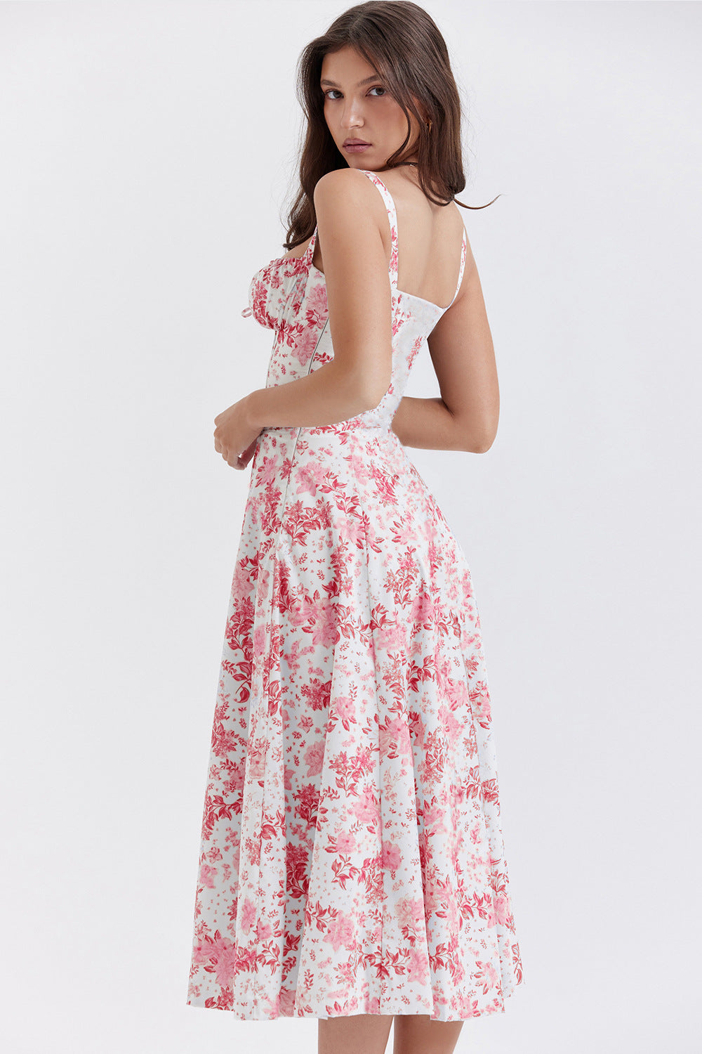 Isabella - Abito Midi Floreale con Corsetto a Laccio™