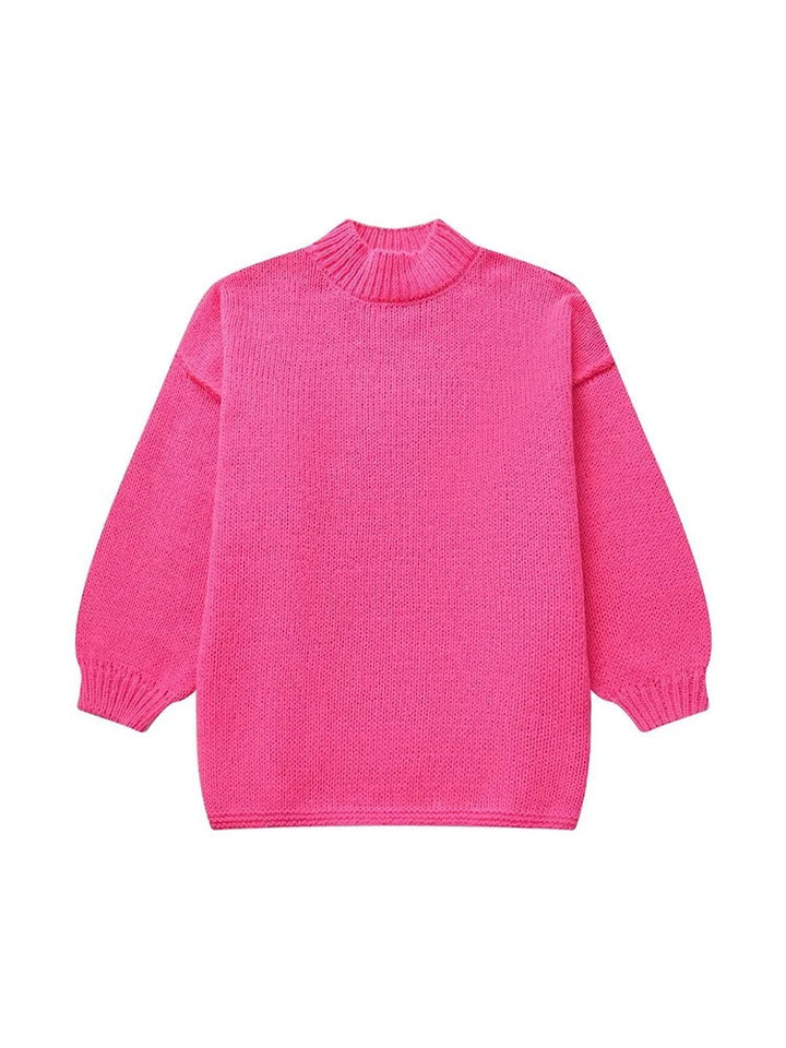 Manon | Casual Knit Sweater with Half-High Collar
