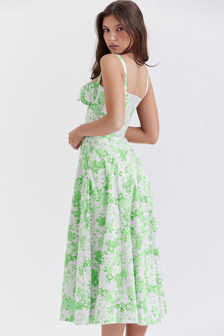 Isabella - Abito Midi Floreale con Corsetto a Laccio™