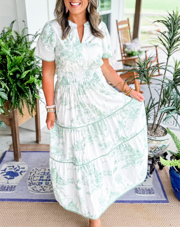 Alexia™ | Toile Maxi Dress