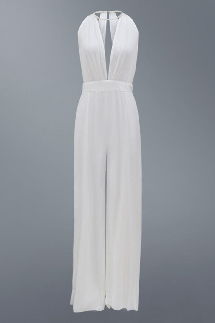 Elena-Pearl Adorned Jumpsuit (™)