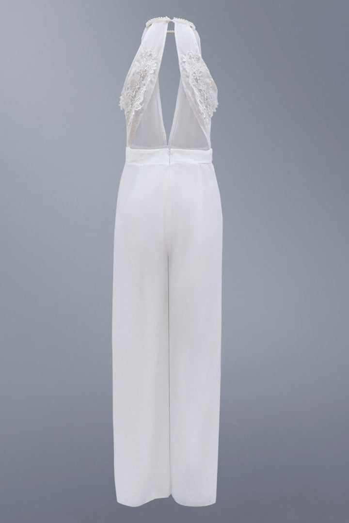 Elena-Pearl Adorned Jumpsuit (™)