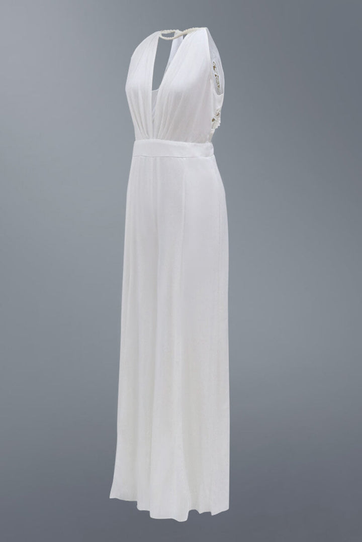 Elena-Pearl Adorned Jumpsuit (™)