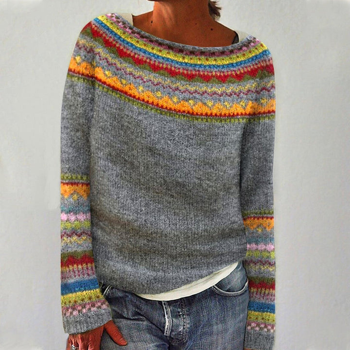 Kyra - Retro knitted jumper for women