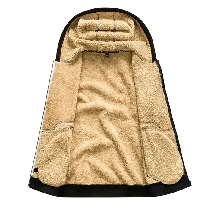 Arie - Men's Winter Coat with Hood and Fleece