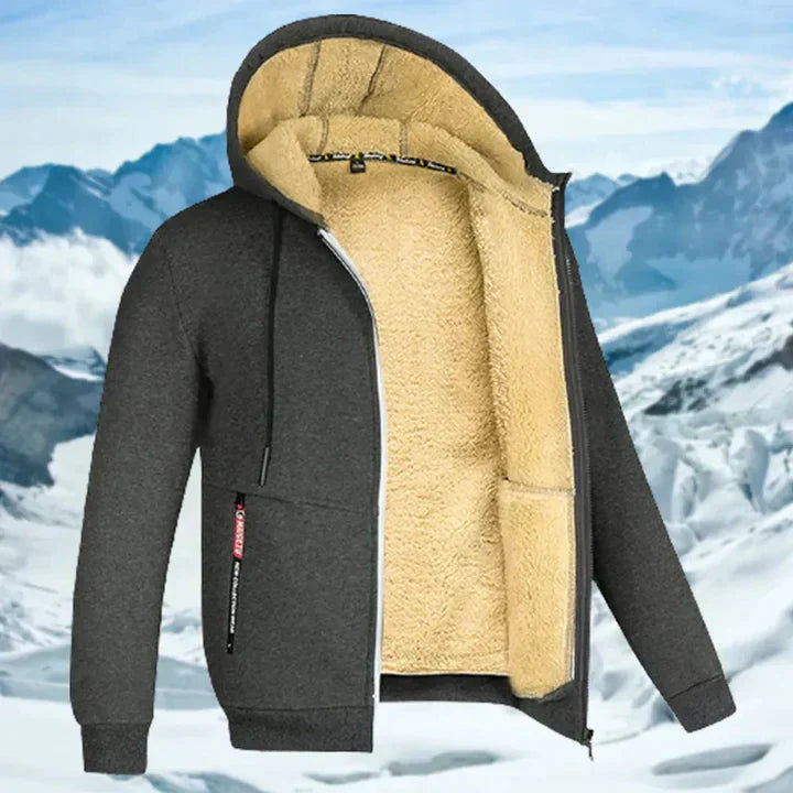 Arie - Men's Winter Coat with Hood and Fleece