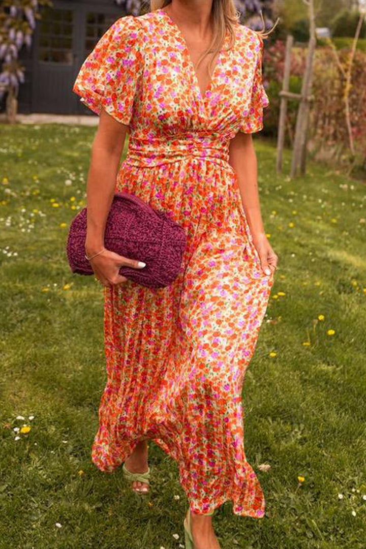 KELLY | V-NECK LONG DRESS WITH BELLY HIDER LIMITED STOCK