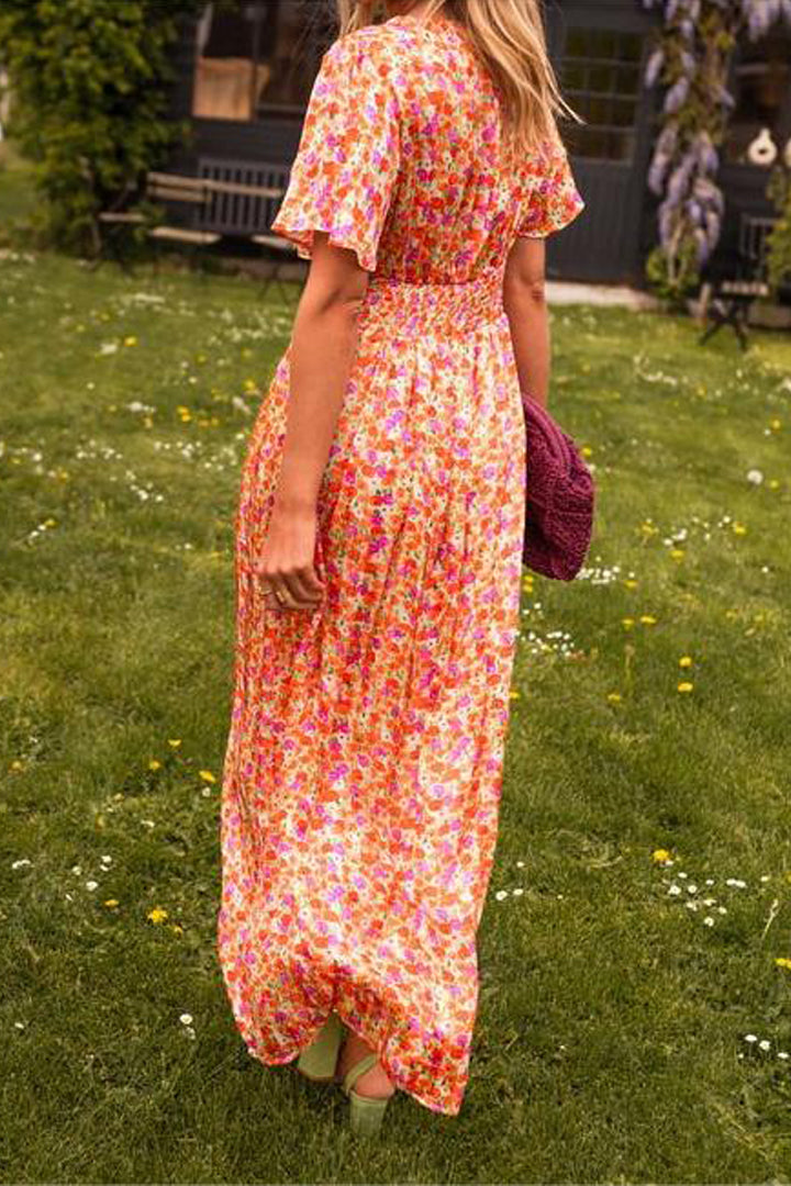 KELLY | V-NECK LONG DRESS WITH BELLY HIDER LIMITED STOCK