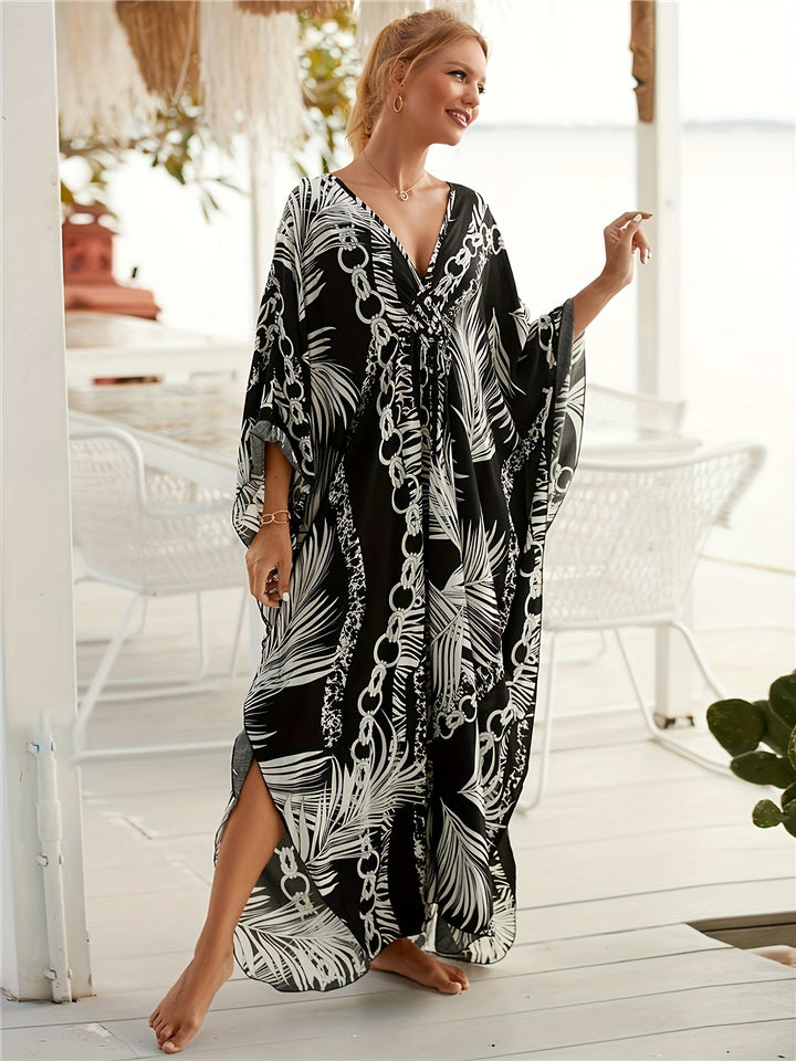 Olivia™ - Luxe Chain Print Kaftan Dress
