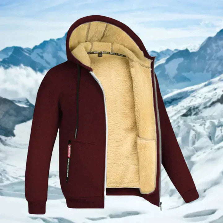 Arie - Men's Winter Coat with Hood and Fleece