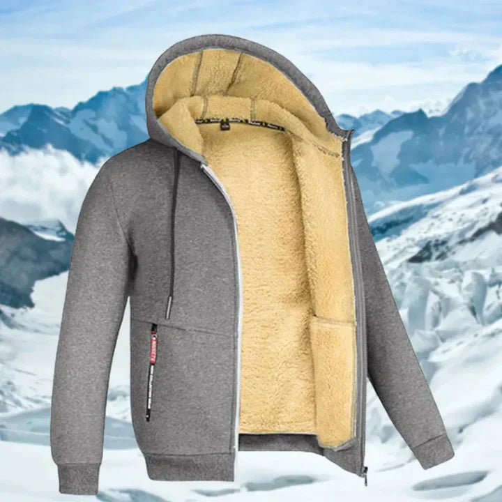 Arie - Men's Winter Coat with Hood and Fleece