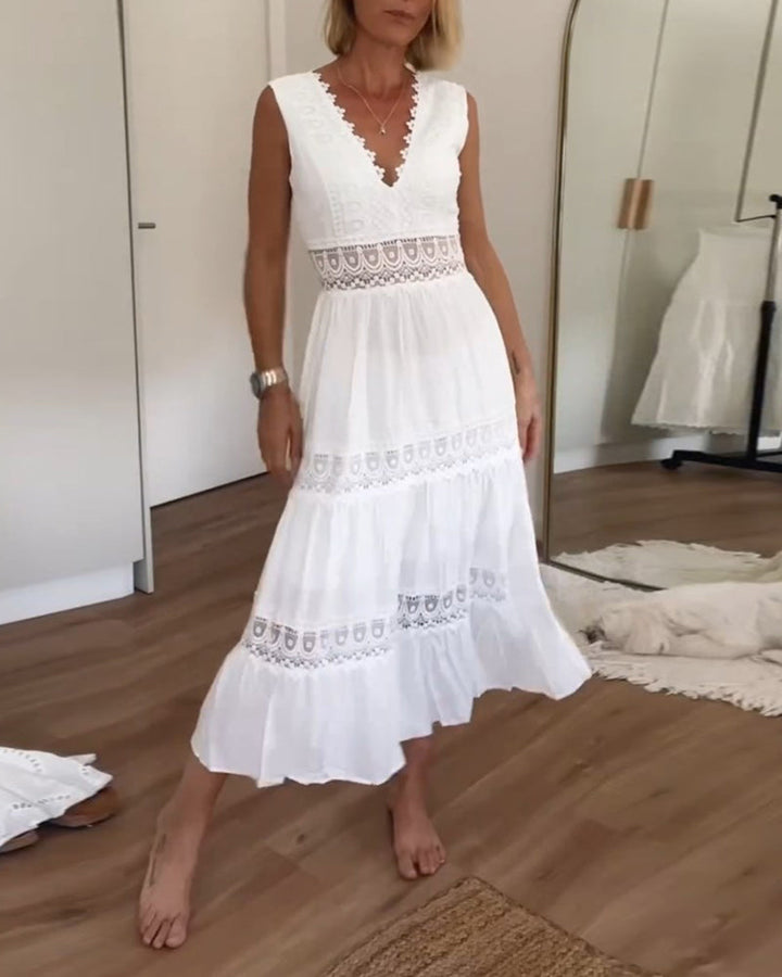 HOPE | WHITE LACE DRESS WITH TUMMY COVERING LIMITED STOCK