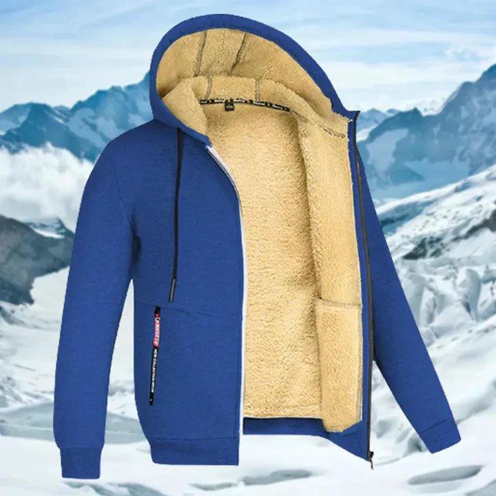 Arie - Men's Winter Coat with Hood and Fleece