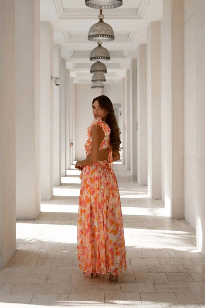 Isabella-Floral Cascade Maxi Dress™