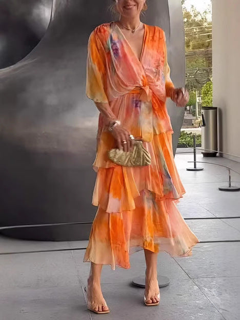 Seraphina - Graceful Chiffon Floral Maxi Dress™