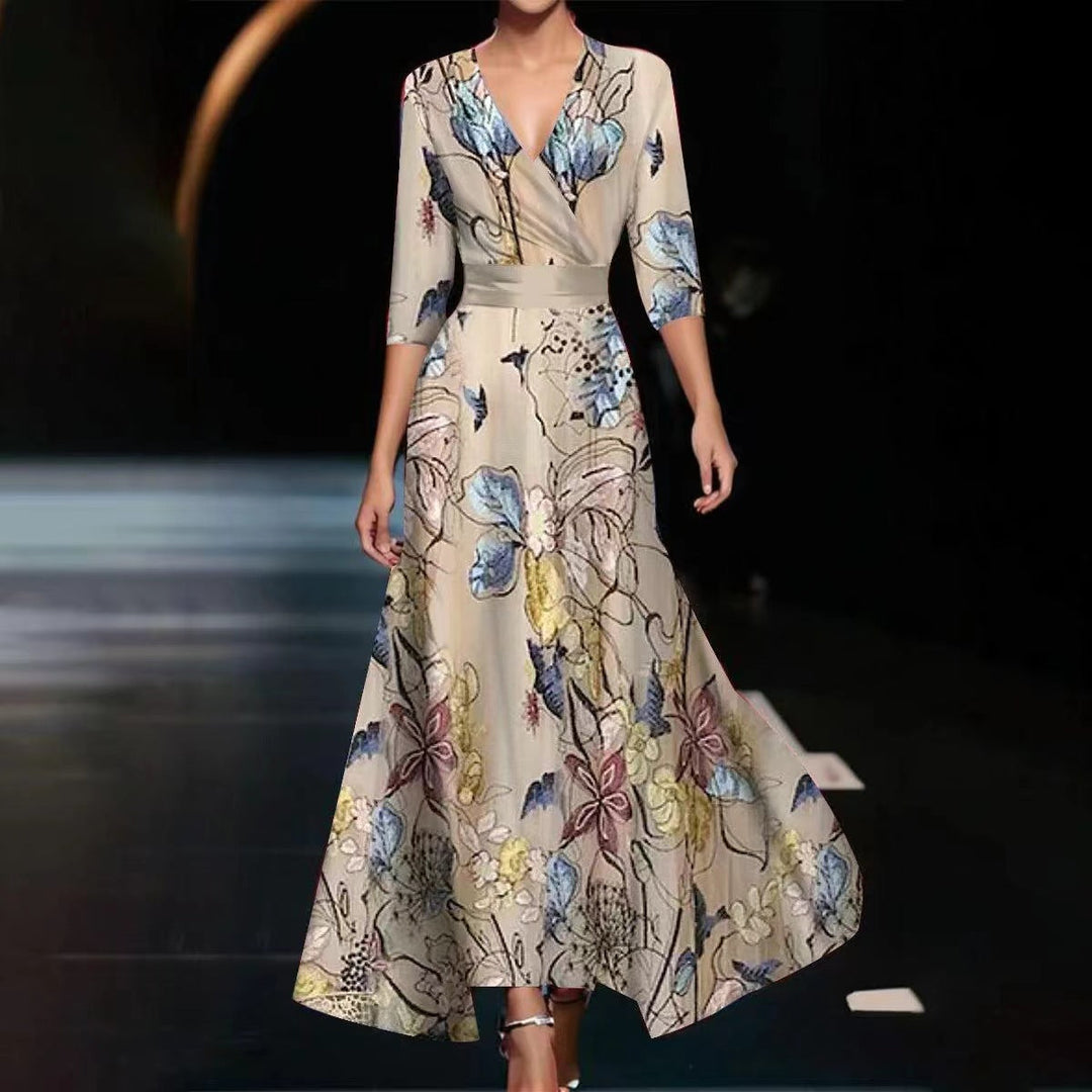 Isabella-Vista™ V-Neck Maxi Dress