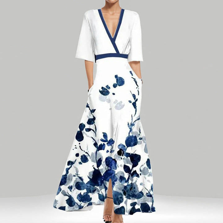 Isabella-Vista™ V-Neck Maxi Dress