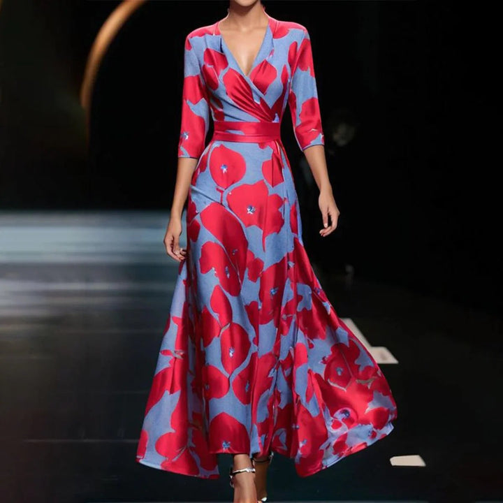 Isabella-Vista™ V-Neck Maxi Dress