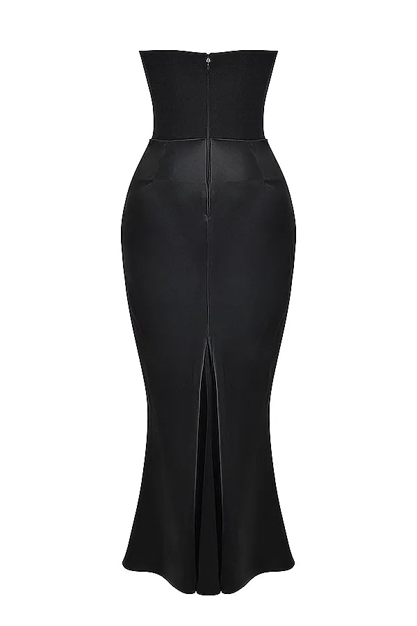 Celestia - Satin Corset Gown with Draped Elegance™