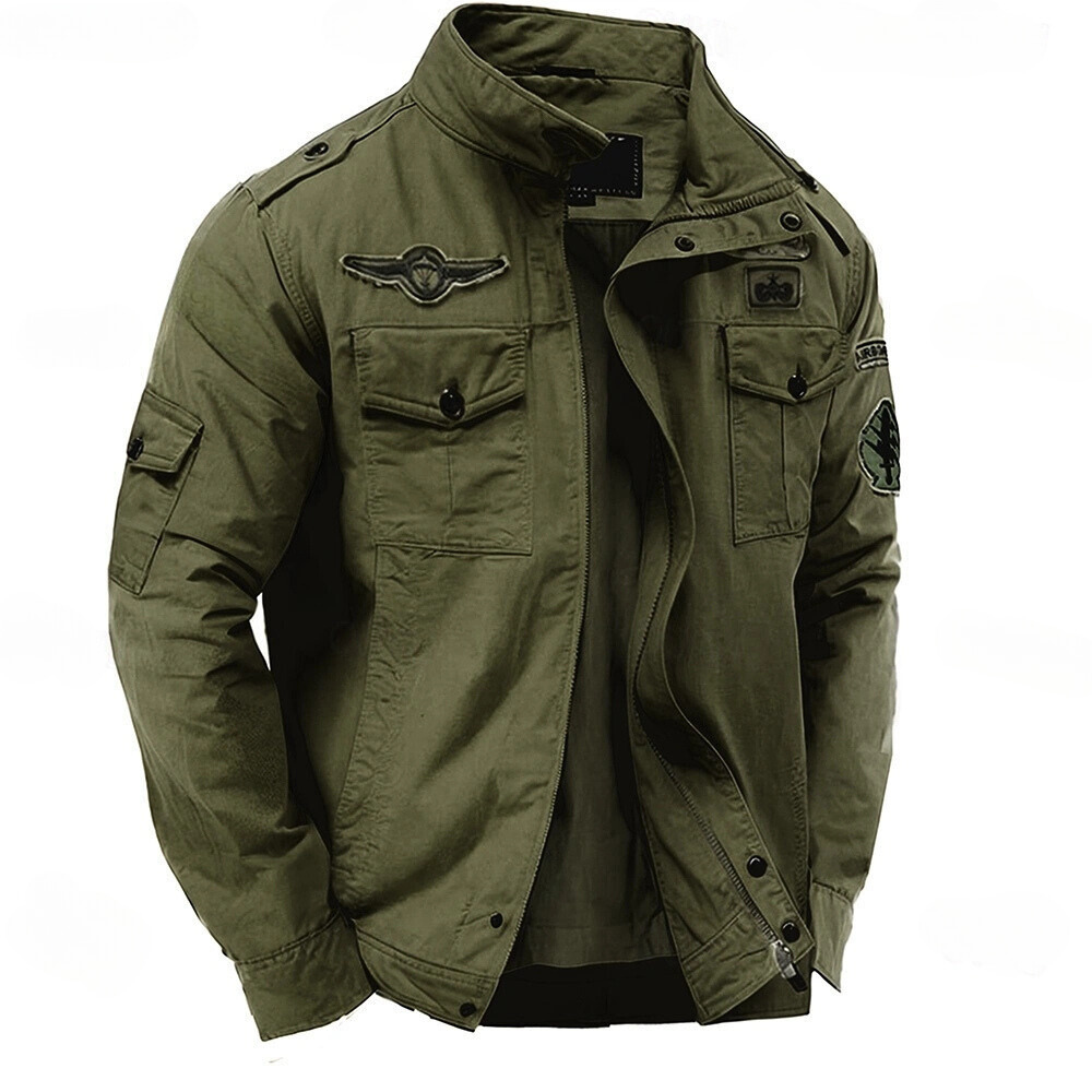 Alpha - Men's blazer, cotton, shoulder straps and pockets