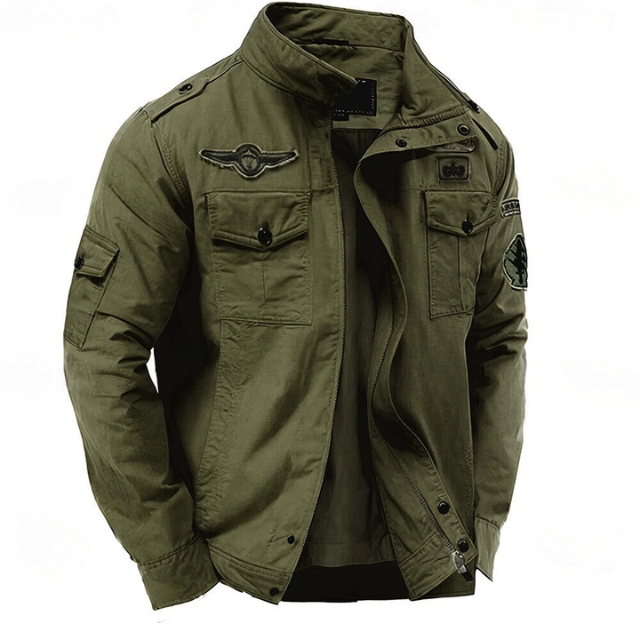 Alpha - Men's blazer, cotton, shoulder straps and pockets