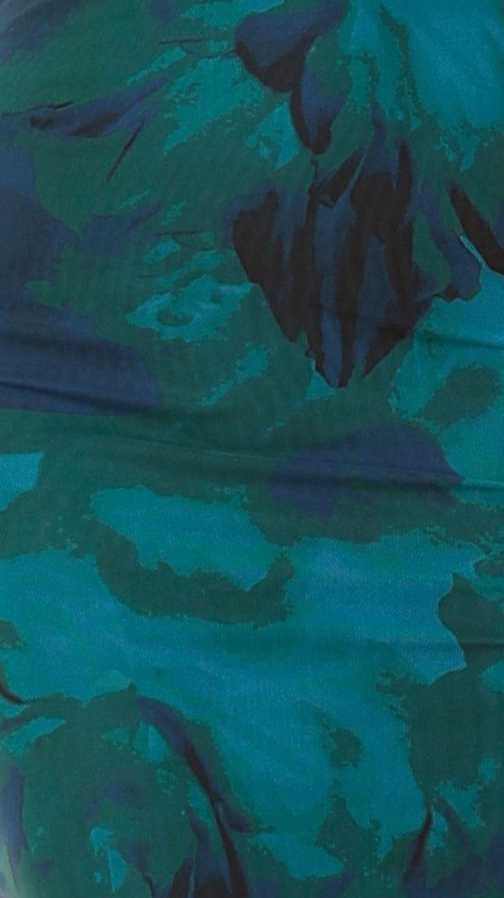 Isabella-Teal Blossom Backless Dress™