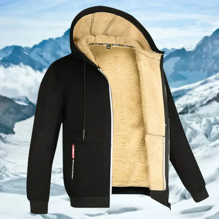 Arie - Men's Winter Coat with Hood and Fleece