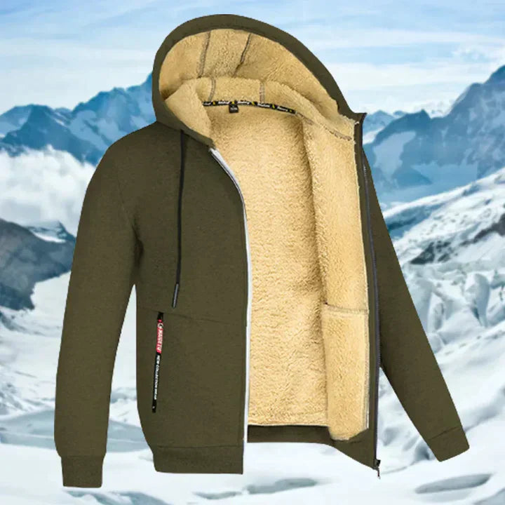 Arie - Men's Winter Coat with Hood and Fleece