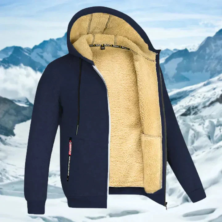 Arie - Men's Winter Coat with Hood and Fleece