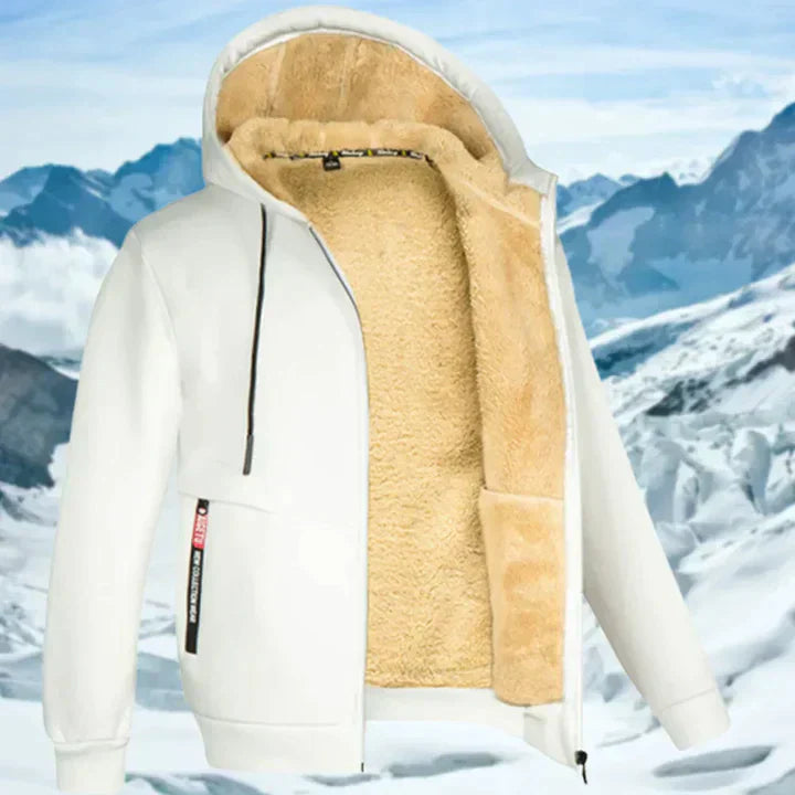 Arie - Men's Winter Coat with Hood and Fleece