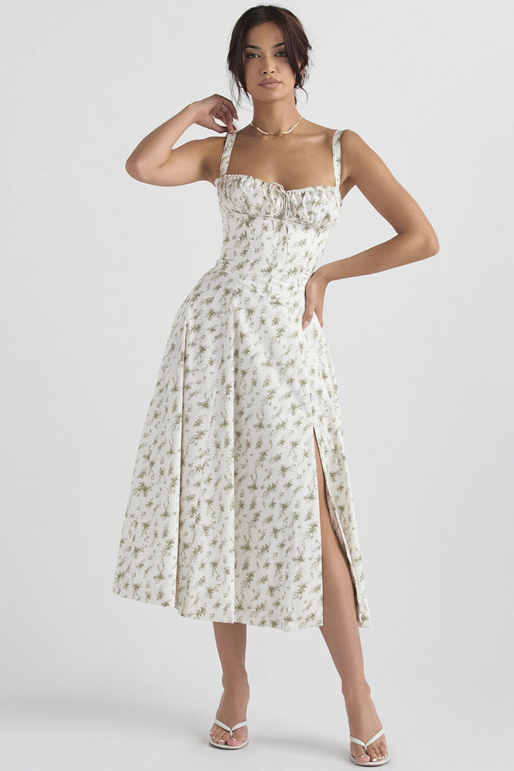 Isabella - Abito Midi Floreale con Corsetto a Laccio™