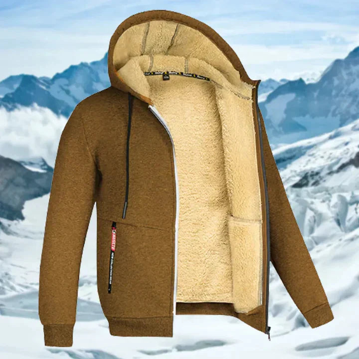 Arie - Men's Winter Coat with Hood and Fleece