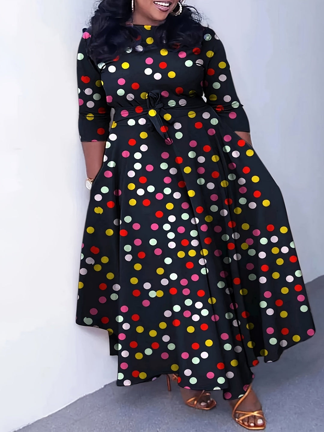 Hannah | Plus size colored dress