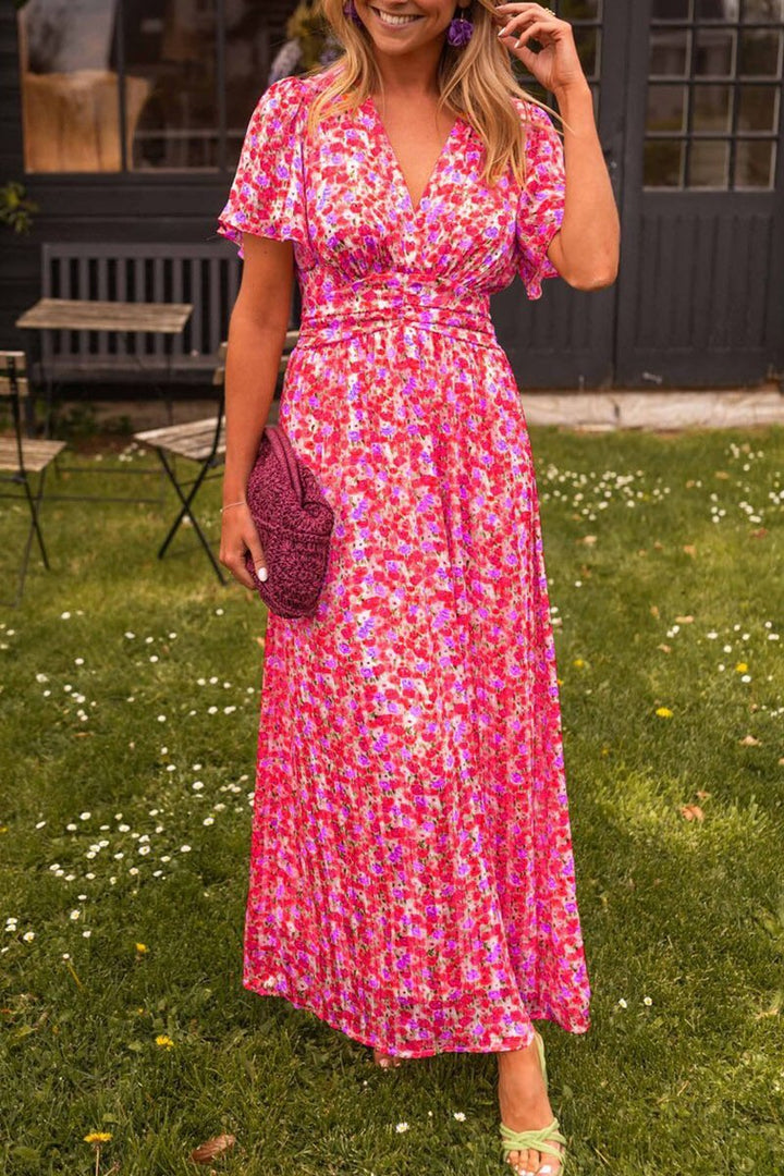 KELLY | V-NECK LONG DRESS WITH BELLY HIDER LIMITED STOCK