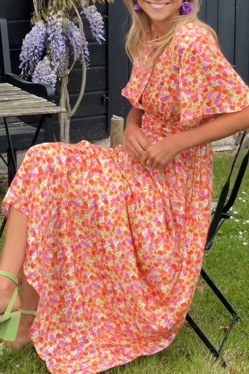KELLY | V-NECK LONG DRESS WITH BELLY HIDER LIMITED STOCK