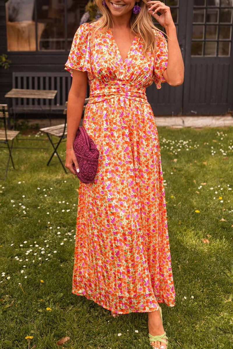 KELLY | V-NECK LONG DRESS WITH BELLY HIDER LIMITED STOCK