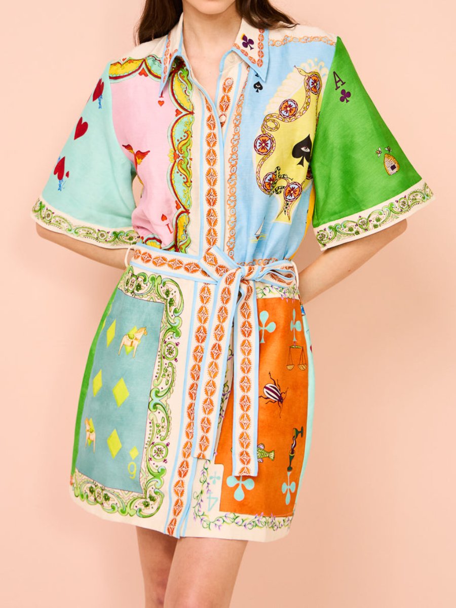 Hertha™ | Printed Shirt Dress
