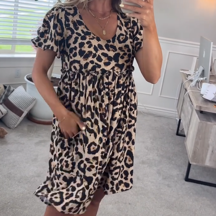 Nala™ | Stylish Leopard Mini Dress