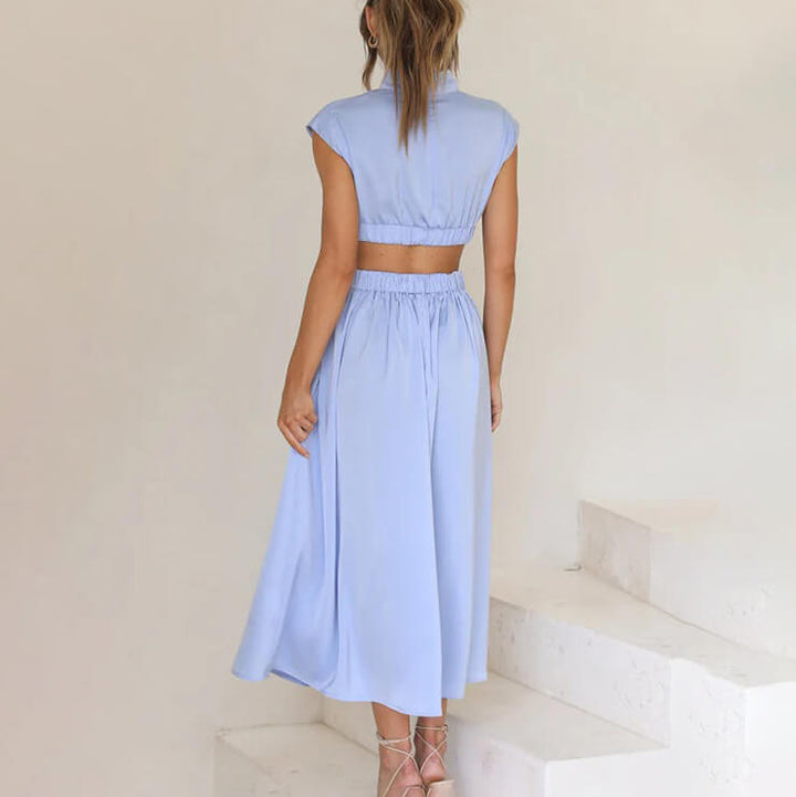 Isabella - Halter Pleated Maxi Dress™