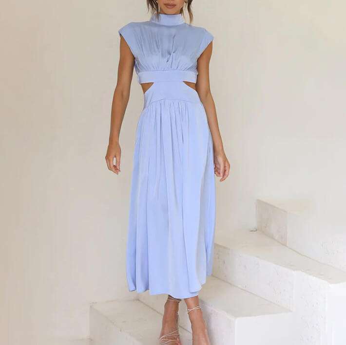 Isabella - Halter Pleated Maxi Dress™